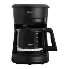 Oster Cafetera, 5 Tazas de Capacidad, con Filtro Reutilizable, Botón con Luz de Encendido y Apagado, Color Negro, BVSTDCS51B