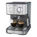 Oster® Cafetera Compacta, Prepara hasta 2 Espressos por Ciclo, 15 Bar, Tubo de Vapor, Incluye Accesorios, Acero Inoxidable, BVSTEM5502