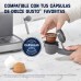 Oster® Cafetera Compacta, Prepara hasta 2 Espressos por Ciclo, 15 Bar, Tubo de Vapor, Incluye Accesorios, Acero Inoxidable, BVSTEM5502