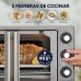 Oster Horno, con Freidora de Aire, de 25 L de Capacidad, Color Gris, TSSTTV25FDMAFNS